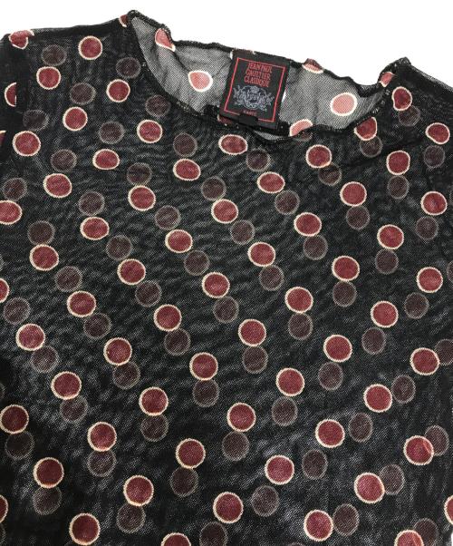 Jean Paul GAULTIER CLASSIQUE（ジャンポールゴルチエクラシック）Jean Paul GAULTIER CLASSIQUE (ジャンポールゴルチエクラシック) ドットシアーカットソー ブラック サイズ:40の古着・服飾アイテム