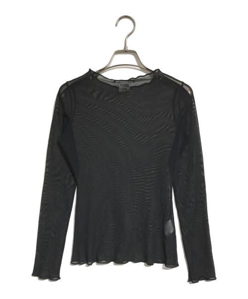 Jean Paul Gaultier FEMME（ジャンポールゴルチエ フェム）Jean Paul Gaultier FEMME (ジャンポールゴルチエ フェム) シアーカットソー ブラック サイズ:40の古着・服飾アイテム
