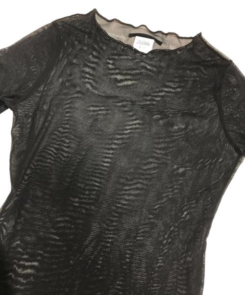 Jean Paul Gaultier FEMME（ジャンポールゴルチエ フェム）Jean Paul Gaultier FEMME (ジャンポールゴルチエ フェム) シアーカットソー ブラック サイズ:40の古着・服飾アイテム