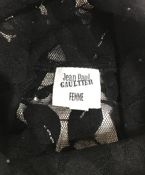 Jean Paul Gaultier FEMME（ジャンポールゴルチエ フェム）Jean Paul Gaultier FEMME (ジャンポールゴルチエ フェム) タートルネックカットソー ブラック サイズ:40の古着・服飾アイテム