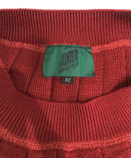 JUNIOR GAULTIER（ジュニアゴルチエ）JUNIOR GAULTIER (ジュニアゴルチエ) ニットスカート レッド サイズ:Lの古着・服飾アイテム