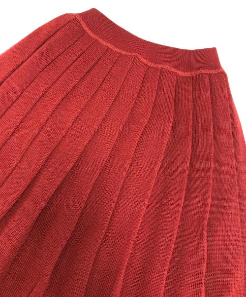 JUNIOR GAULTIER（ジュニアゴルチエ）JUNIOR GAULTIER (ジュニアゴルチエ) ニットスカート レッド サイズ:Lの古着・服飾アイテム