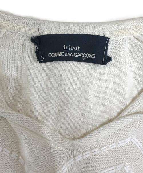 tricot COMME des GARCONS（トリココムデギャルソン）tricot COMME des GARCONS (トリココムデギャルソン) ニットポロシャツ ホワイト サイズ:表記なしの古着・服飾アイテム