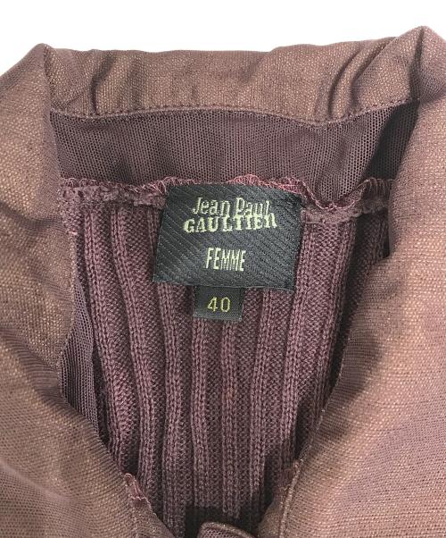 Jean Paul Gaultier FEMME（ジャンポールゴルチエ フェム）Jean Paul Gaultier FEMME (ジャンポールゴルチエ フェム) ドッキングワンピース レッド サイズ:40の古着・服飾アイテム