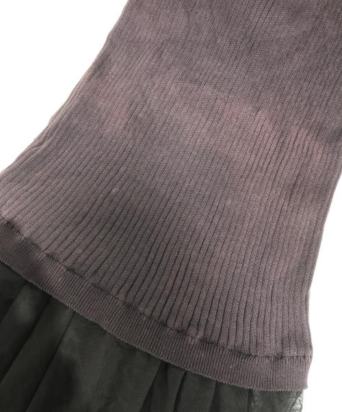 Jean Paul Gaultier FEMME（ジャンポールゴルチエ フェム）Jean Paul Gaultier FEMME (ジャンポールゴルチエ フェム) ドッキングワンピース レッド サイズ:40の古着・服飾アイテム
