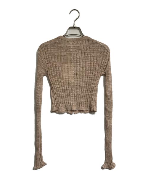 Acne studios（アクネ ストゥディオズ）Acne studios (アクネ ストゥディオズ) シアーリブカーディガン ベージュ サイズ:XXS 未使用品の古着・服飾アイテム