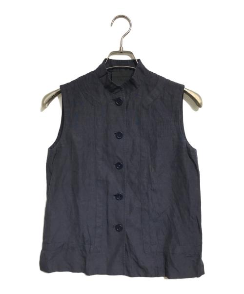 PRADA（プラダ）PRADA (プラダ) シルクリネンジレ ネイビー サイズ:40の古着・服飾アイテム