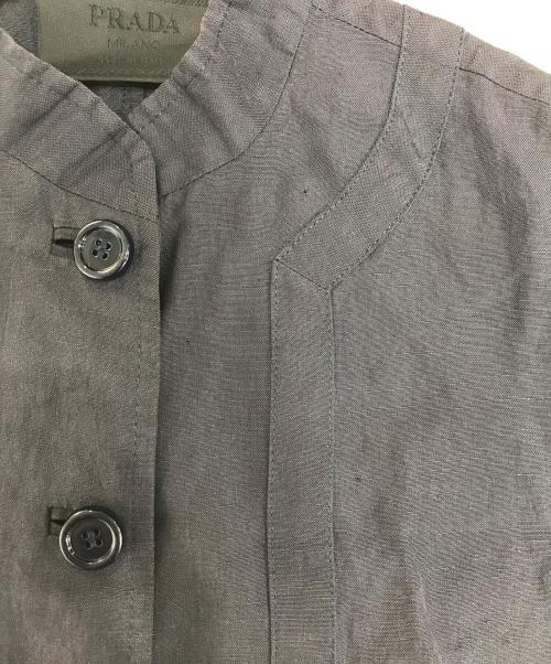 PRADA（プラダ）PRADA (プラダ) シルクリネンジレ ネイビー サイズ:40の古着・服飾アイテム
