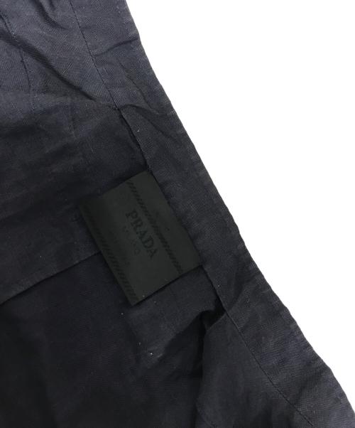 PRADA（プラダ）PRADA (プラダ) シルクリネンジレ ネイビー サイズ:40の古着・服飾アイテム