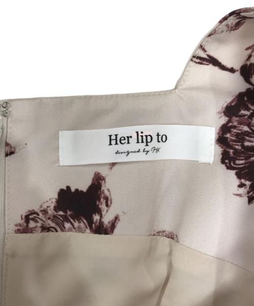 HER LIP TO（ハーリップトゥ）HER LIP TO (ハーリップトゥ) Dahlia Belted Dress ベージュ サイズ:Sの古着・服飾アイテム