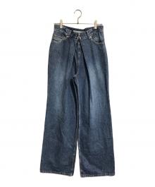 JOHN LAWRENCE SULLIVAN（ジョン ローレンス サリバン）の古着「WASHED DENIM WIDE PANTS」｜インディゴ