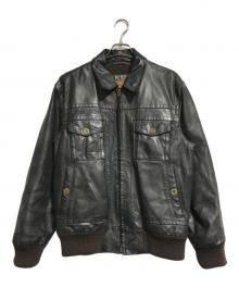Timberland（ティンバーランド）の古着「フライトレザージャケット」｜ブラウン