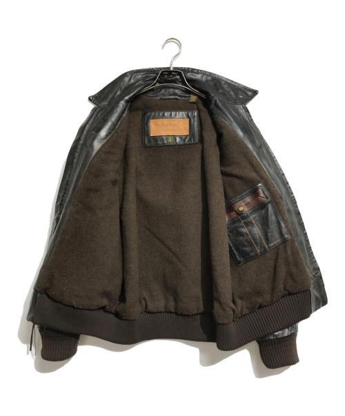 Timberland（ティンバーランド）Timberland (ティンバーランド) フライトレザージャケット ブラウン サイズ:Mの古着・服飾アイテム
