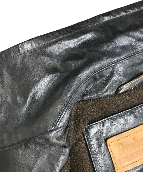 Timberland（ティンバーランド）Timberland (ティンバーランド) フライトレザージャケット ブラウン サイズ:Mの古着・服飾アイテム