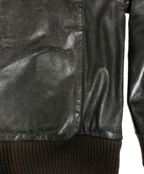 Timberland（ティンバーランド）Timberland (ティンバーランド) フライトレザージャケット ブラウン サイズ:Mの古着・服飾アイテム
