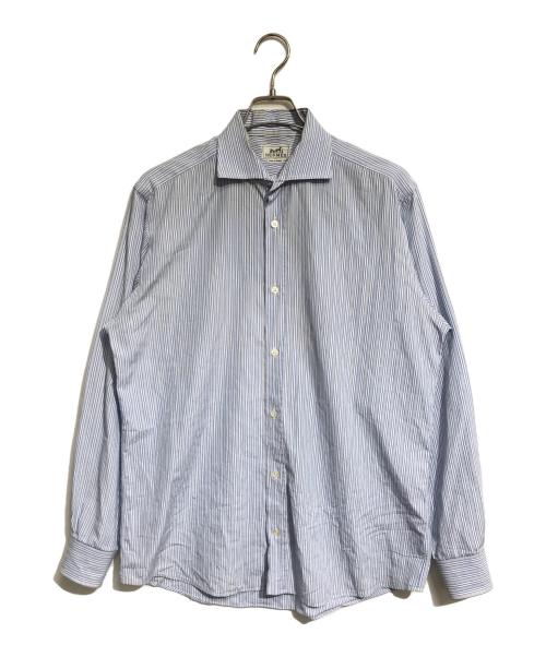 HERMES（エルメス）HERMES (エルメス) ストライプシャツ スカイブルー サイズ:41の古着・服飾アイテム