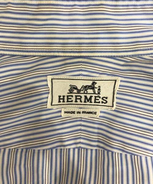 HERMES（エルメス）HERMES (エルメス) ストライプシャツ スカイブルー サイズ:41の古着・服飾アイテム