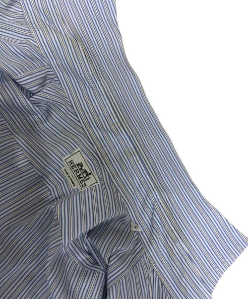 HERMES（エルメス）HERMES (エルメス) ストライプシャツ スカイブルー サイズ:41の古着・服飾アイテム