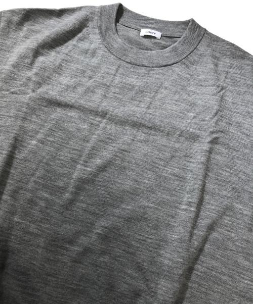 LOEFF（ロエフ）LOEFF (ロエフ) 16ゲージ クルーネック ニット グレー サイズ:1の古着・服飾アイテム