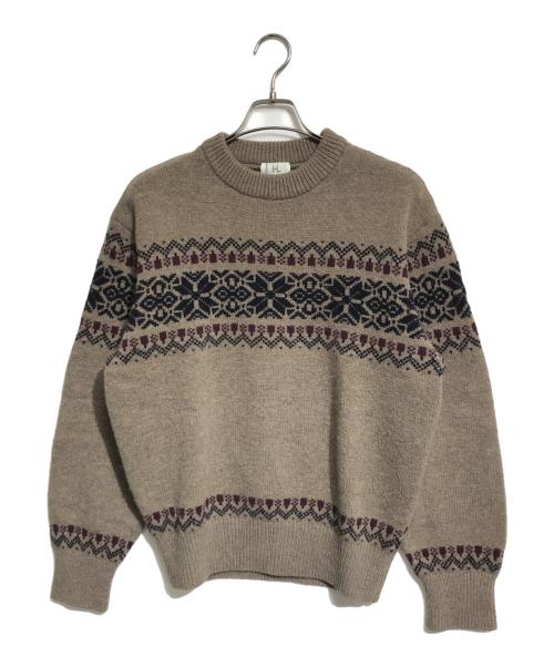 HERILL（ヘリル）HERILL (ヘリル) Blacksheep Snow RaggSweater ブラウン サイズ:表記なしの古着・服飾アイテム