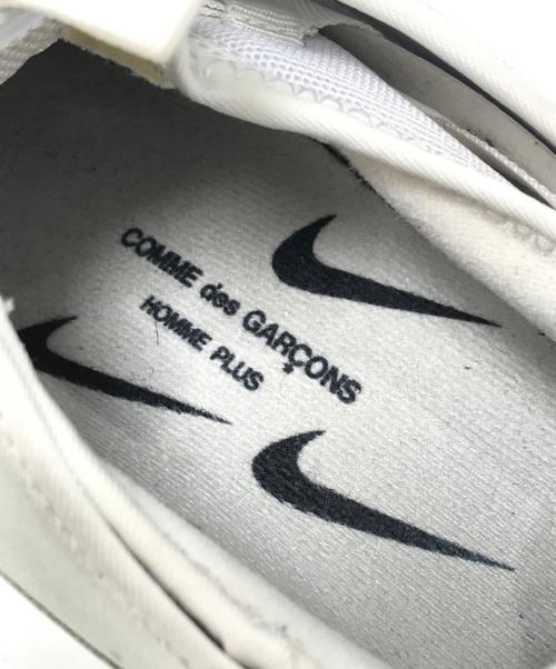 NIKE（ナイキ）NIKE (ナイキ) COMME des GARCONS HOMME PLUS (コムデギャルソンオムプリュス) ローカットスニーカー ホワイト サイズ:US9/UK8/EUR42.5/cm27/BR40.5/CN270の古着・服飾アイテム