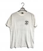 stussyステューシー）の古着「サーフスカルプリントTシャツ」｜ホワイト