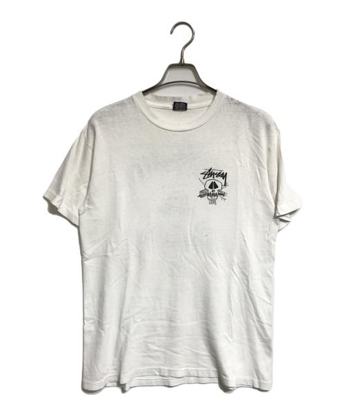 stussy（ステューシー）stussy (ステューシー) サーフスカルプリントTシャツ ホワイト サイズ:Mの古着・服飾アイテム