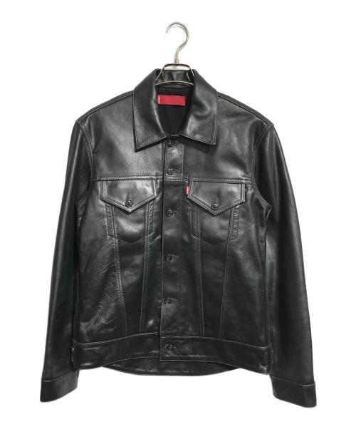 LEVI'S REDTAB（リーバイスレッドタブ）LEVI'S REDTAB (リーバイスレッドタブ) レザートラッカージャケット ブラック サイズ:Lの古着・服飾アイテム