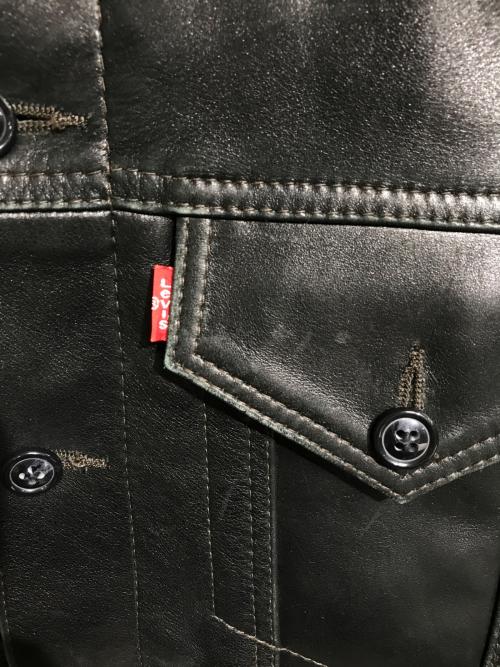 LEVI'S REDTAB（リーバイスレッドタブ）LEVI'S REDTAB (リーバイスレッドタブ) レザートラッカージャケット ブラック サイズ:Lの古着・服飾アイテム