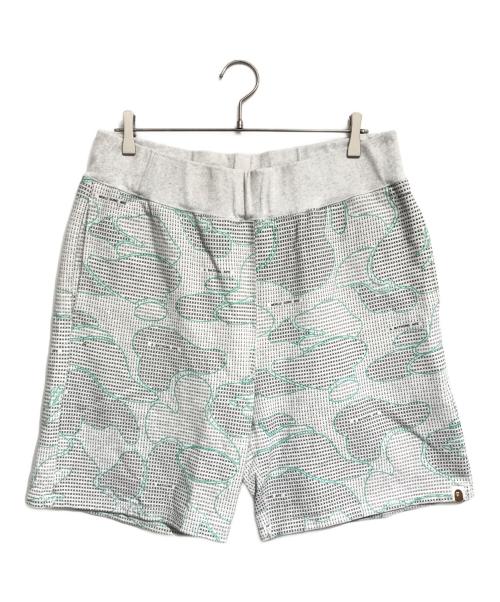 A BATHING APE（アベイシングエイプ）A BATHING APE (アベイシングエイプ) サルカモスウェットハーフパンツ グレー サイズ:XLの古着・服飾アイテム