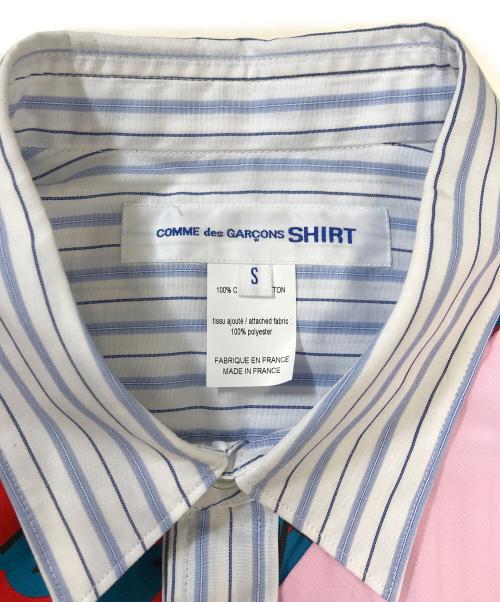 COMME des GARCONS SHIRT（コムデギャルソンシャツ）COMME des GARCONS SHIRT (コムデギャルソンシャツ) ストライプ パネルシャツ ホワイト サイズ:Sの古着・服飾アイテム