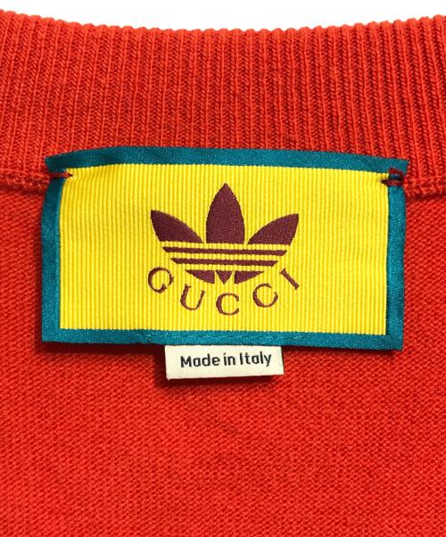 GUCCI（グッチ）GUCCI (グッチ) adidas Originals (アディダスオリジナル) GGソフトウールカーディガン オレンジ サイズ:Mの古着・服飾アイテム