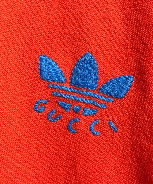 GUCCI（グッチ）GUCCI (グッチ) adidas Originals (アディダスオリジナル) GGソフトウールカーディガン オレンジ サイズ:Mの古着・服飾アイテム