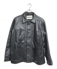 Schott（ショット）の古着「レザーカバーオール」｜ブラック