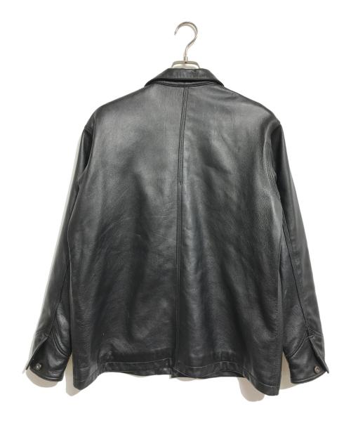 Schott（ショット）Schott (ショット) レザーカバーオール ブラック サイズ:Mの古着・服飾アイテム