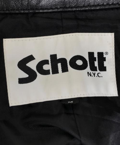 Schott（ショット）Schott (ショット) レザーカバーオール ブラック サイズ:Mの古着・服飾アイテム
