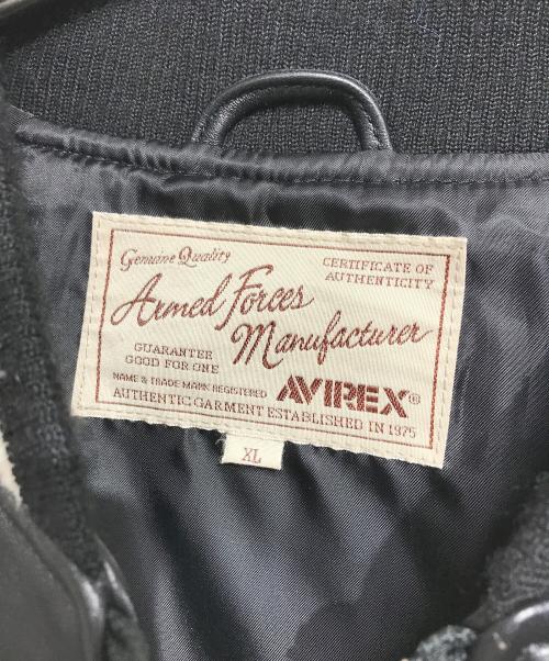 AVIREX（アヴィレックス）AVIREX (アヴィレックス) 羊革ライダースジャケット ブラック サイズ:XLの古着・服飾アイテム