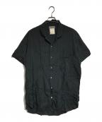 Yohji Yamamoto pour hommeヨウジヤマモト プールオム）の古着「開襟ストライプロングシャツ」｜ブラック