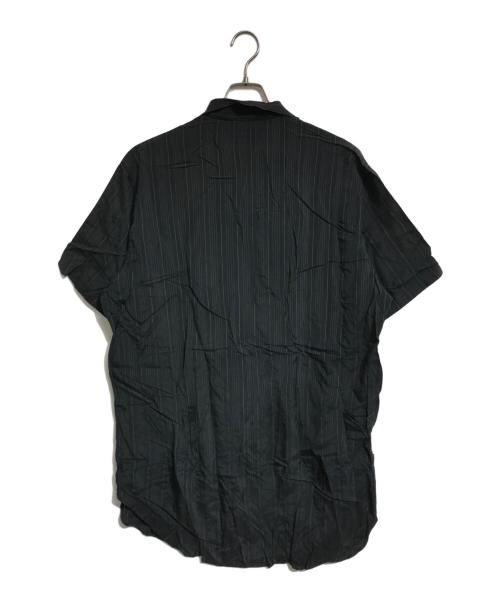 Yohji Yamamoto pour homme（ヨウジヤマモト プールオム）Yohji Yamamoto pour homme (ヨウジヤマモト プールオム) 開襟ストライプロングシャツ ブラック サイズ:表記なしの古着・服飾アイテム