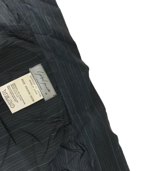 Yohji Yamamoto pour homme（ヨウジヤマモト プールオム）Yohji Yamamoto pour homme (ヨウジヤマモト プールオム) 開襟ストライプロングシャツ ブラック サイズ:表記なしの古着・服飾アイテム