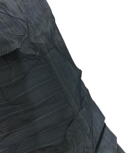 Yohji Yamamoto pour homme（ヨウジヤマモト プールオム）Yohji Yamamoto pour homme (ヨウジヤマモト プールオム) 開襟ストライプロングシャツ ブラック サイズ:表記なしの古着・服飾アイテム