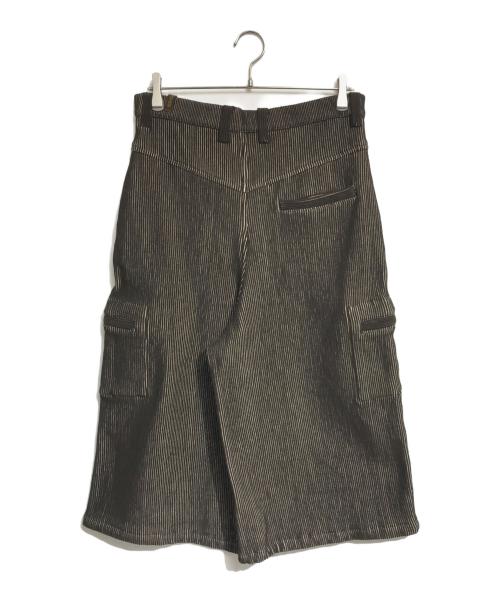 ISA BOULDER（イザボールダー）ISA BOULDER (イザボールダー) クロップドニットカーゴショーツ ブラウン サイズ:Mの古着・服飾アイテム