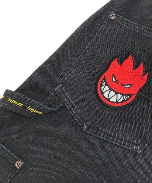 SUPREME（シュプリーム）Supreme (シュプリーム) SPITFIRE (スピットファイア) Double Knee Painter Pant ブラック サイズ:34の古着・服飾アイテム