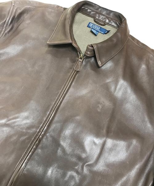 POLO RALPH LAUREN（ポロ・ラルフローレン）POLO RALPH LAUREN (ポロ・ラルフローレン) レザースウィングトップ ブラウン サイズ:XLの古着・服飾アイテム
