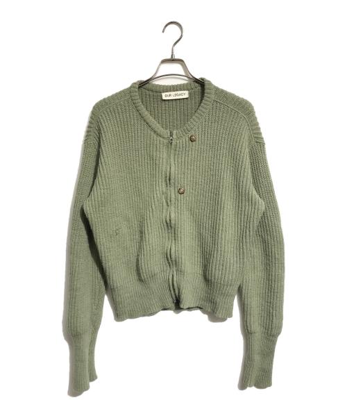 OUR LEGACY（アワーレガシー）OUR LEGACY (アワーレガシー) Zip Wrap Cardigan 黄緑 サイズ:44の古着・服飾アイテム