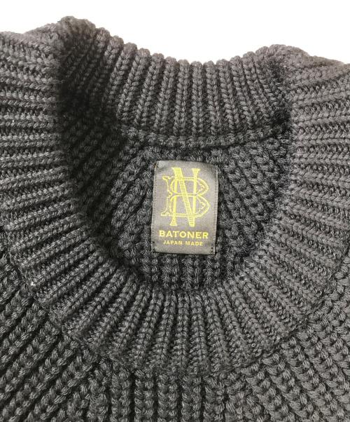 BATONER（バトナ―）BATONER (バトナ―) SIGNATURE CREW NECK ブラック サイズ:2の古着・服飾アイテム