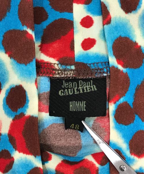 Jean Paul Gaultier homme（ジャンポールゴルチェオム）Jean Paul Gaultier homme (ジャンポールゴルチェオム) 総柄パワーネットS/Sカットソー マルチカラー サイズ:48の古着・服飾アイテム