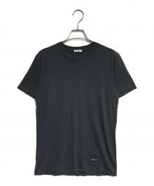 MIU MIU（ミュウミュウ）の古着「裾ロゴTシャツ」｜ネイビー