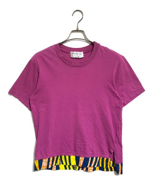 COMME des GARCONS SHIRT（コムデギャルソンシャツ）COMME des GARCONS SHIRT (コムデギャルソンシャツ) 裾ドッキングTシャツ パープル サイズ:Mの古着・服飾アイテム