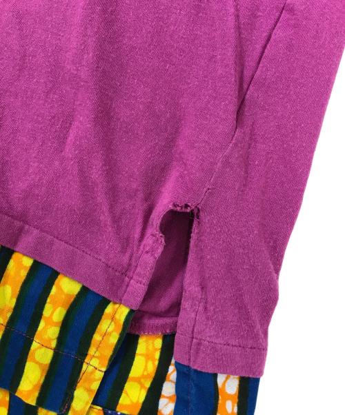 COMME des GARCONS SHIRT（コムデギャルソンシャツ）COMME des GARCONS SHIRT (コムデギャルソンシャツ) 裾ドッキングTシャツ パープル サイズ:Mの古着・服飾アイテム